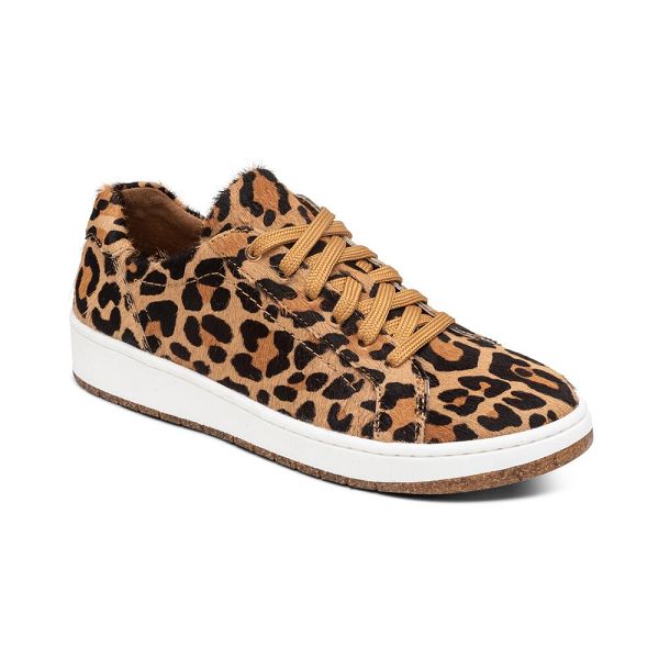 Aetrex Women's Blake Comfort Sneakers Leopard Shoes UK 7726-154